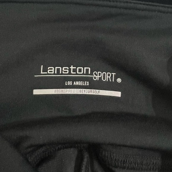 Lanston Sport Velour Velvet Black High-Waisted Leggings Luxe Whimsygoth Glam - Picture 5 of 10